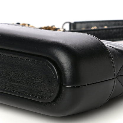 Chanel Aged Calfskin Quilted Small Gabrielle Clutch With Chain Black 11 of 14