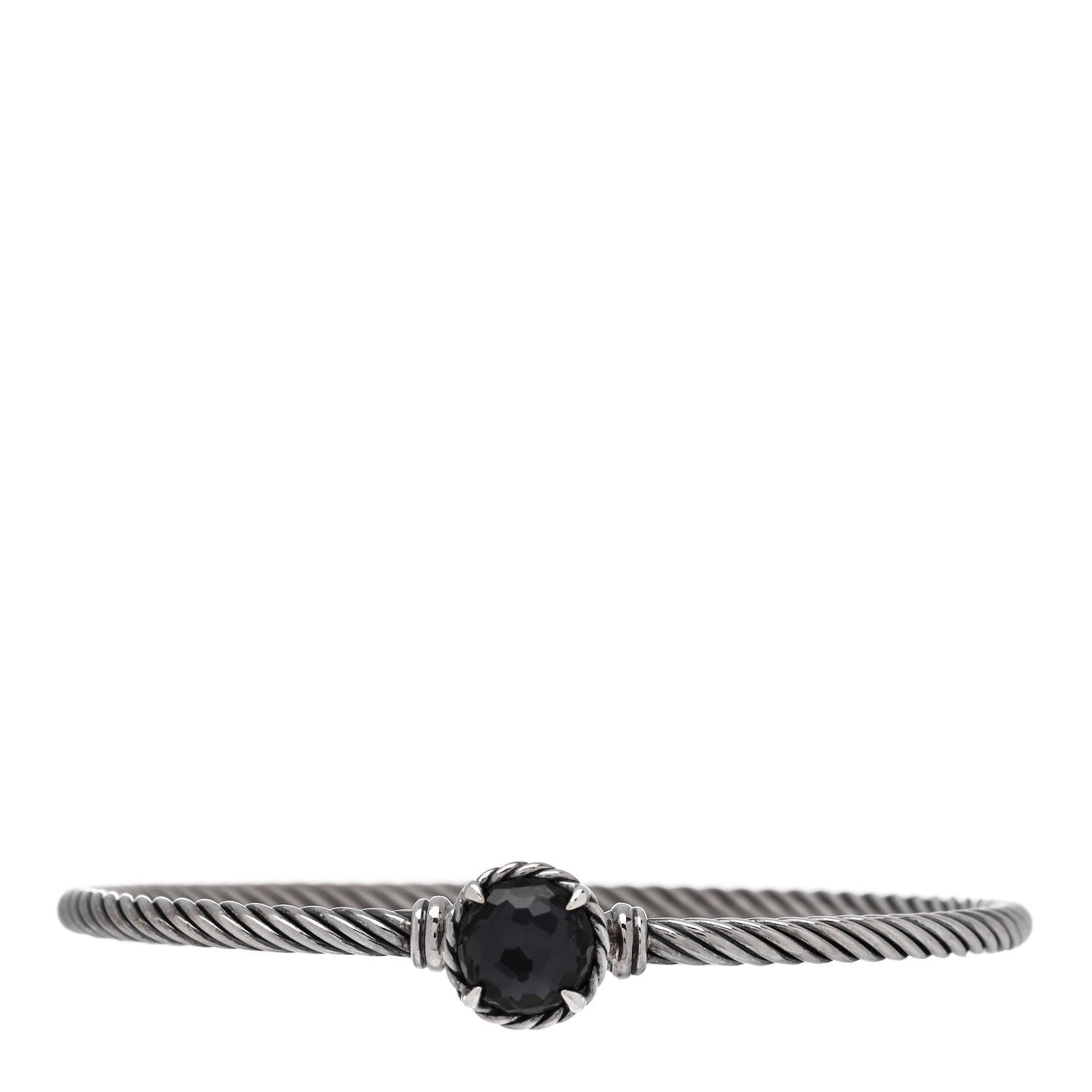 David Yurman Sterling Silver Black Orchid 8mm Chatelaine Bracelet 1 of 3