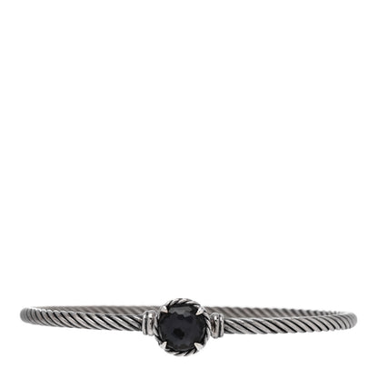 David Yurman Sterling Silver Black Orchid 8mm Chatelaine Bracelet 1 of 3