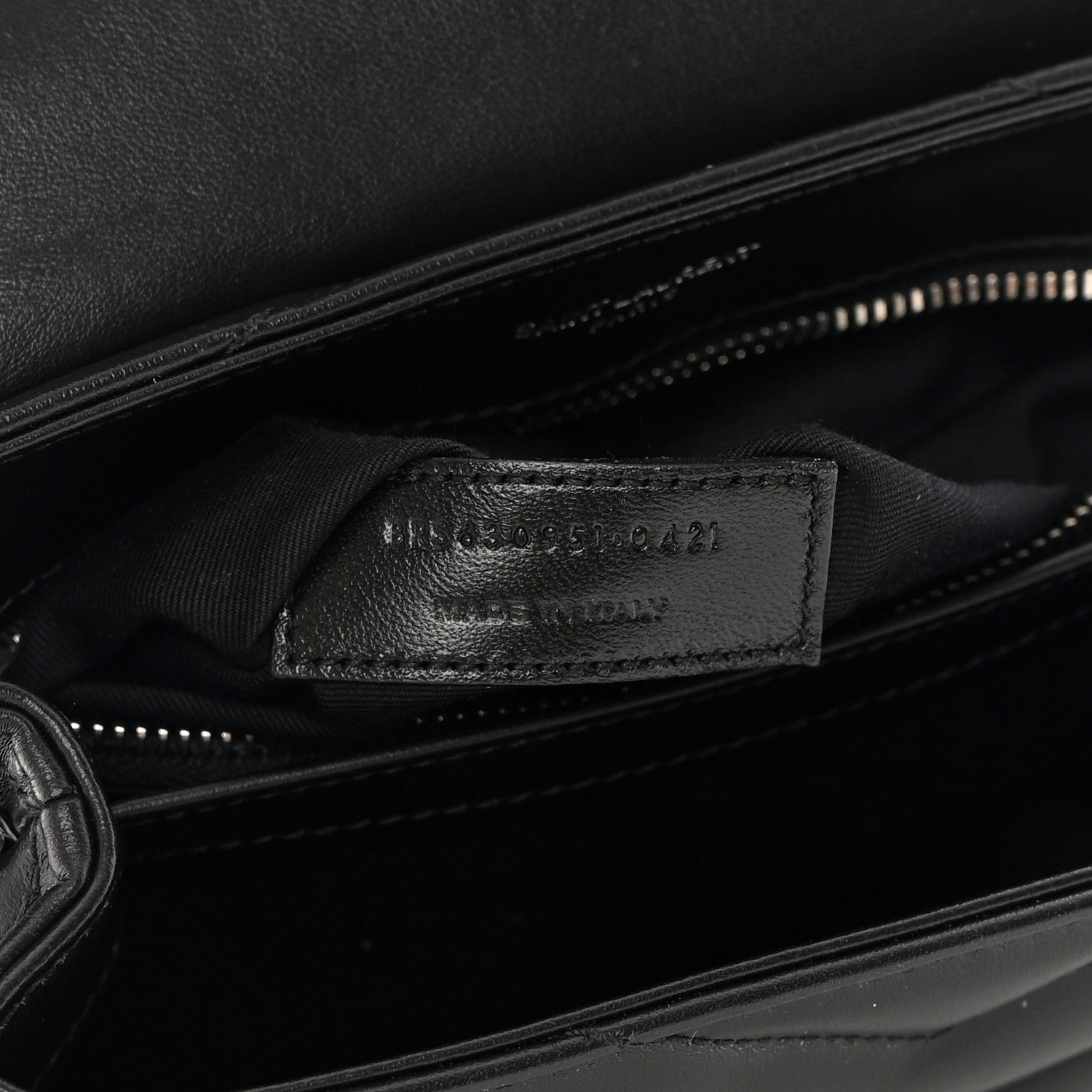 Saint Laurent Calfskin Y Quilted Monogram Toy Loulou Crossbody Bag Black 7 of 13
