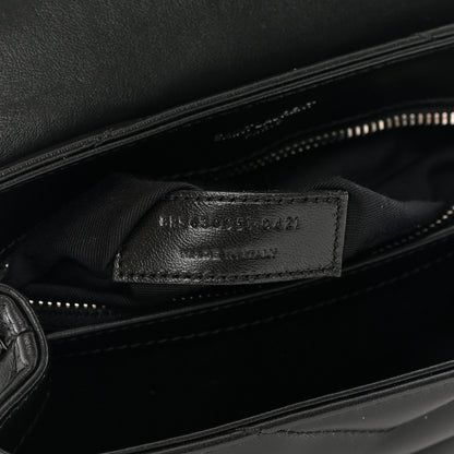 Saint Laurent Calfskin Y Quilted Monogram Toy Loulou Crossbody Bag Black 7 of 13