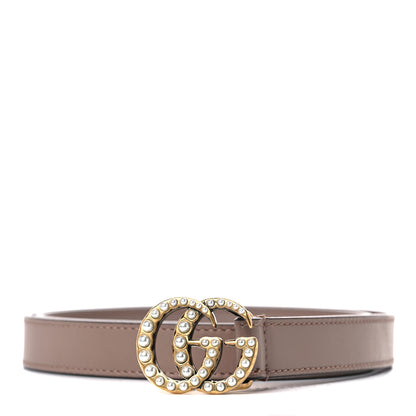 Gucci Calfskin Pearl Double G 20mm Belt 75 30 Porcelain Rose 1 of 5