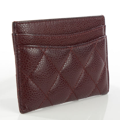 Chanel Caviar Quilted Card Holder Burgundy 3 of 9