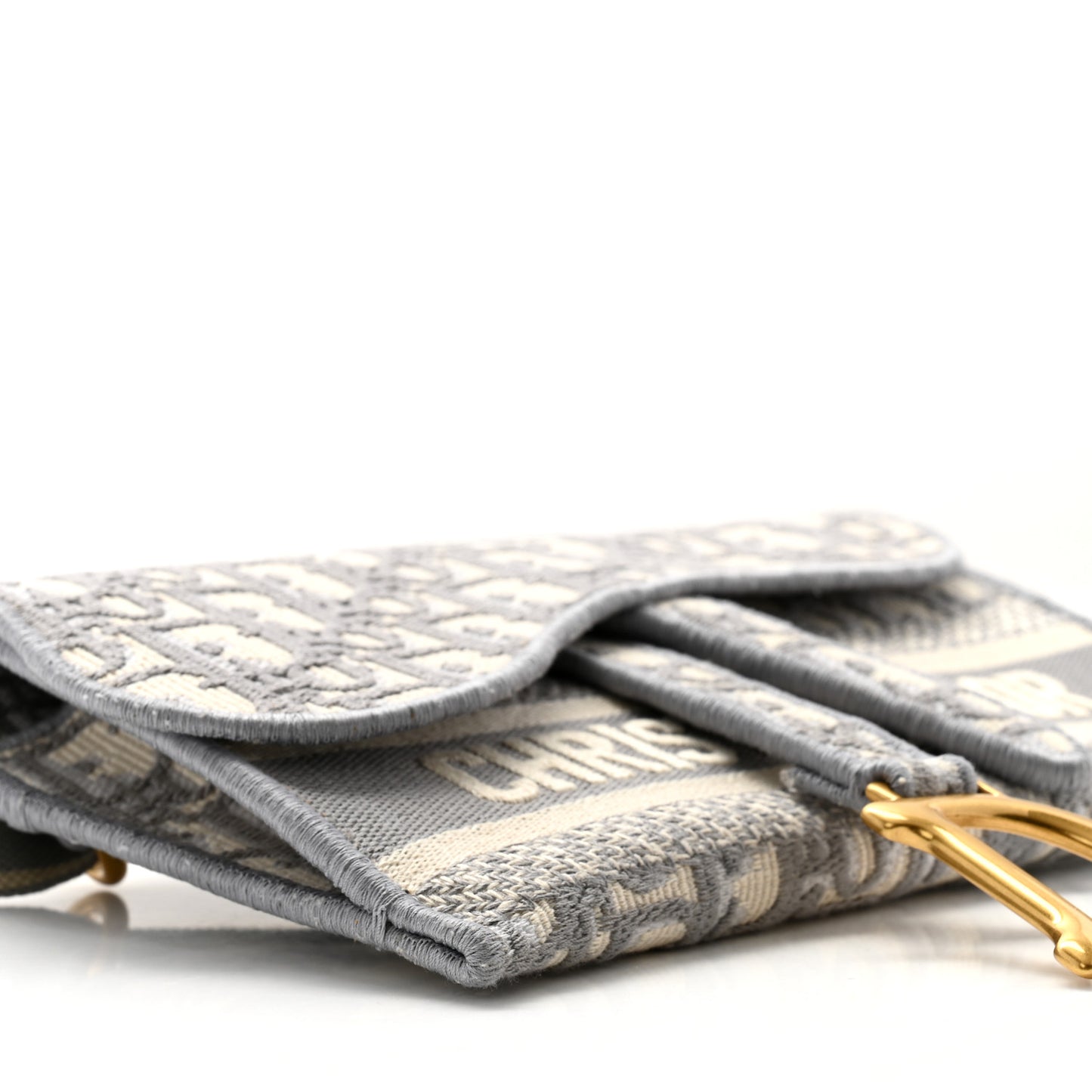 Oblique Slim Saddle Pouch Grey