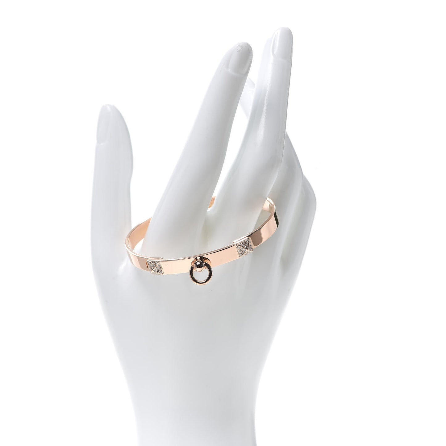 18K Rose Gold Diamond PM Collier De Chien Bracelet SH