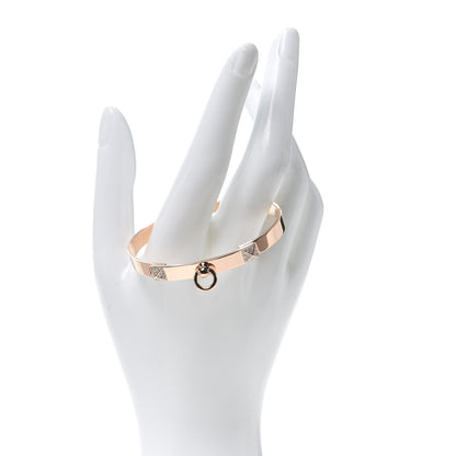 Hermes 18K Rose Gold Diamond PM Collier De Chien Bracelet SH 2 of 6