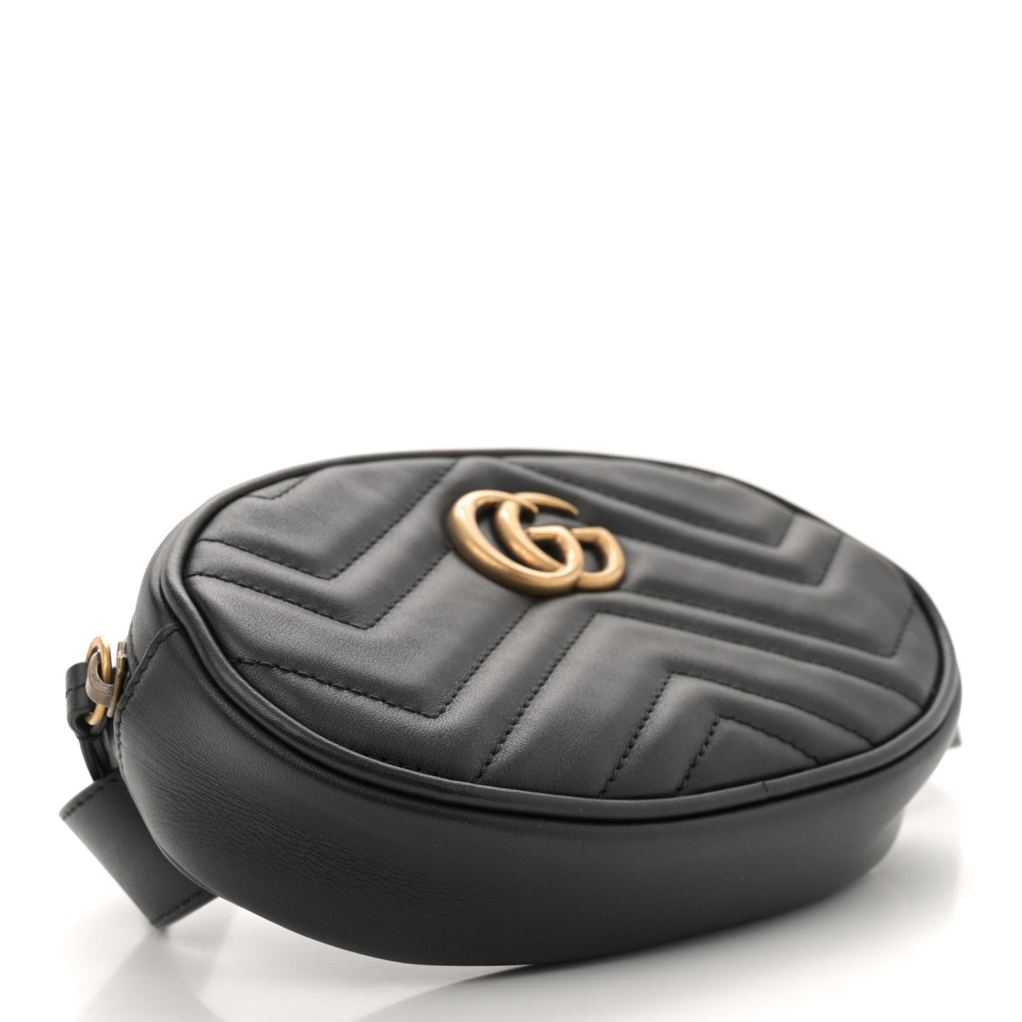 Calfskin Matelasse GG Marmont Belt Bag 85 34 Black