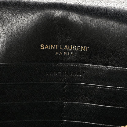 Saint Laurent Lambskin Matelasse Monogram Vicky Chain Wallet Black 7 of 10