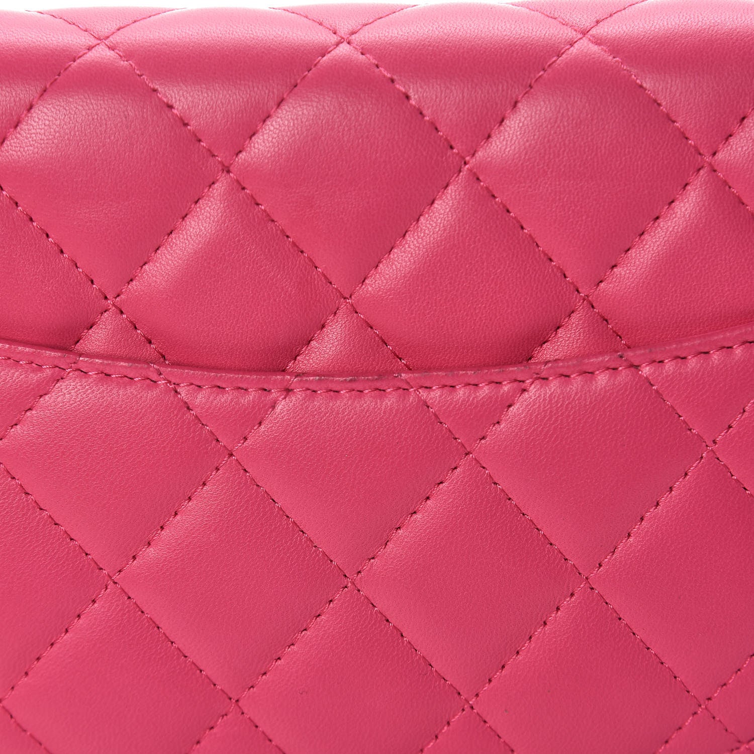 Chanel Lambskin Quilted Wallet On Chain WOC Dark Pink 15 of 17