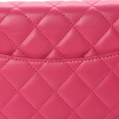 Chanel Lambskin Quilted Wallet On Chain WOC Dark Pink 15 of 17
