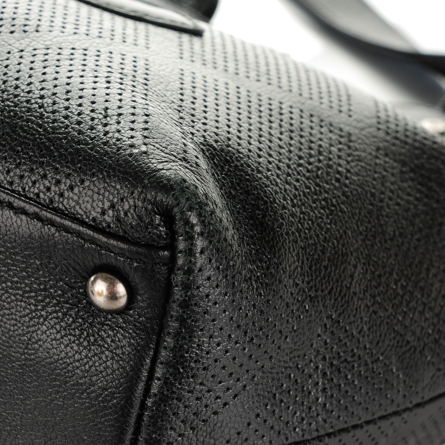 Chanel Goatskin Perforated Small CC Tote Black 8 of 9