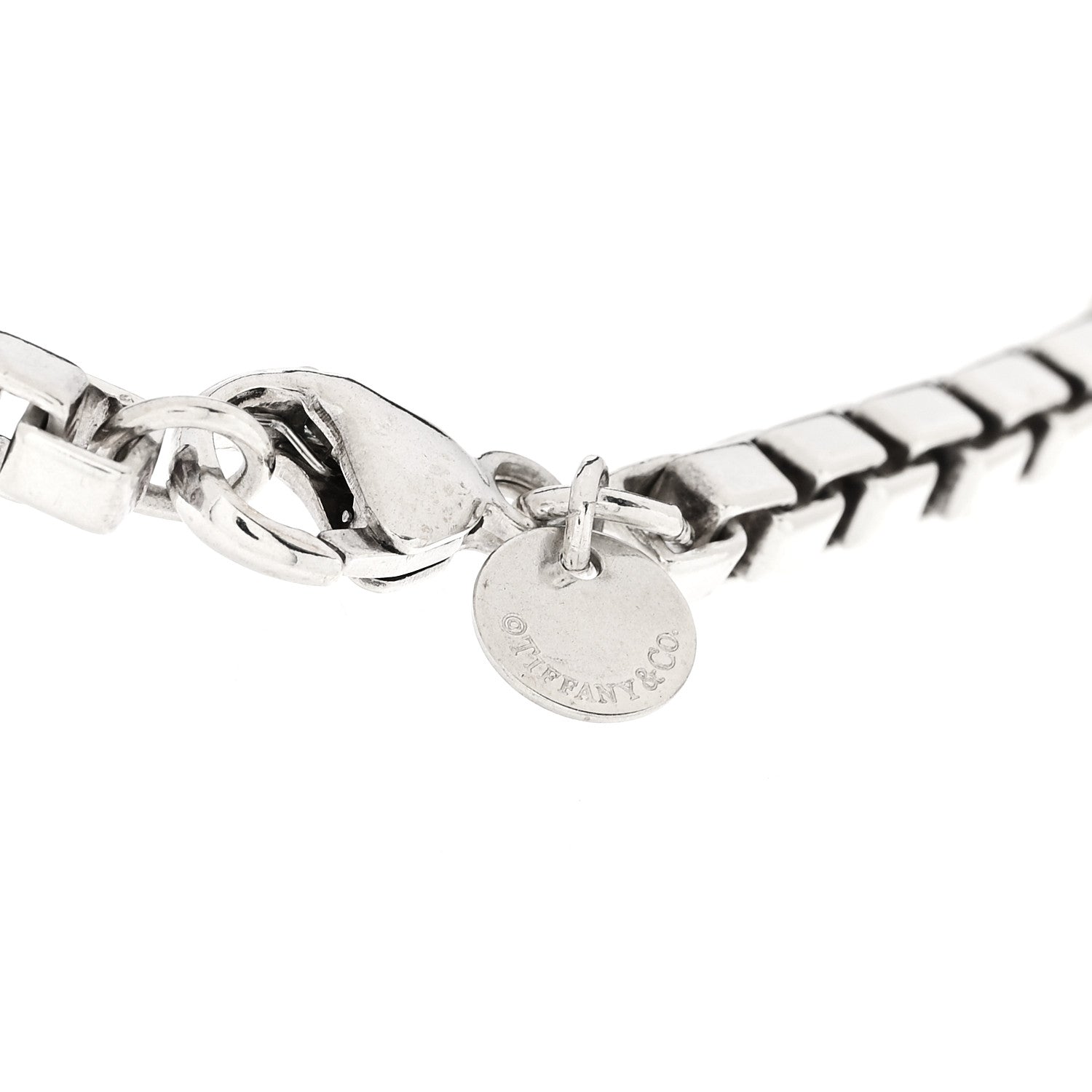 Tiffany Sterling Silver 4mm Venetian Link Bracelet 3 of 4