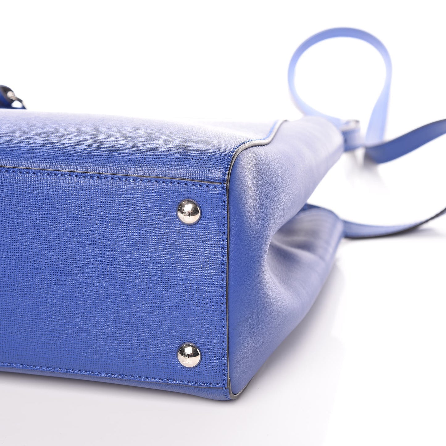 Vitello Elite Petite 2Jours Tote Blue Neon