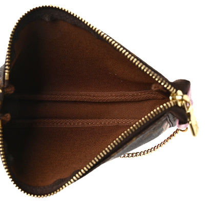 Louis Vuitton Monogram 2016 Christmas Animation Mini Pochette Accessories Rose Ballerine 6 of 7