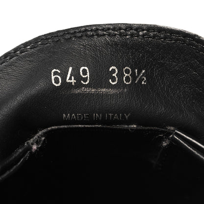 Prada Spazzolato Triangle Logo Monolith Pointy 55mm Loafers 38.5 Black 8 of 9