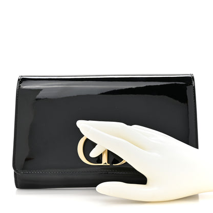 Christian Dior Patent 30 Montaigne Pouch Black 2 of 12