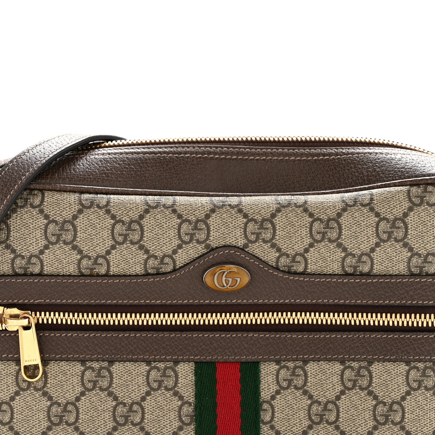 Gucci GG Supreme Monogram Web Small Ophidia Shoulder Bag Brown 8 of 13