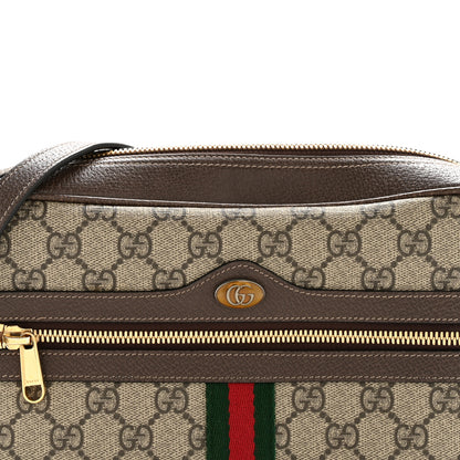 Gucci GG Supreme Monogram Web Small Ophidia Shoulder Bag Brown 8 of 13