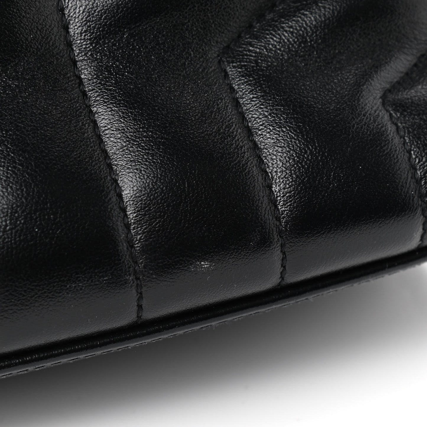 Calfskin Y Quilted Monogram Small Loulou Chain Satchel Black