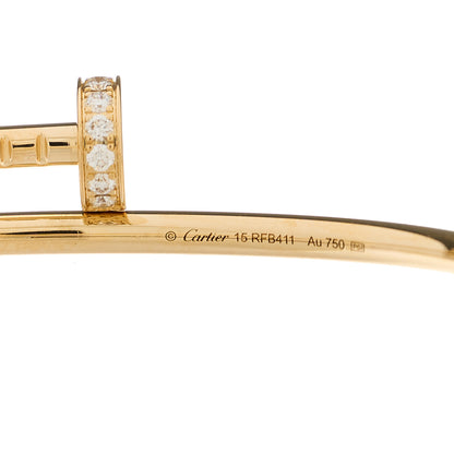 Cartier 18K Yellow Gold Diamond Small Juste Un Clou Bracelet 15 3 of 3