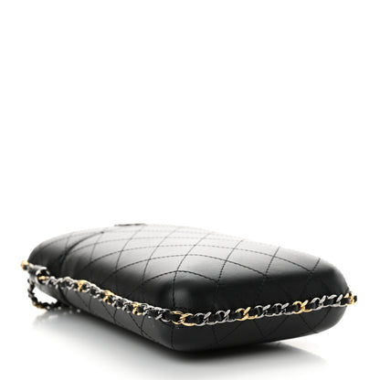 Chanel Lambskin Quilted Chain Around Phone Holder Black 4 of 10