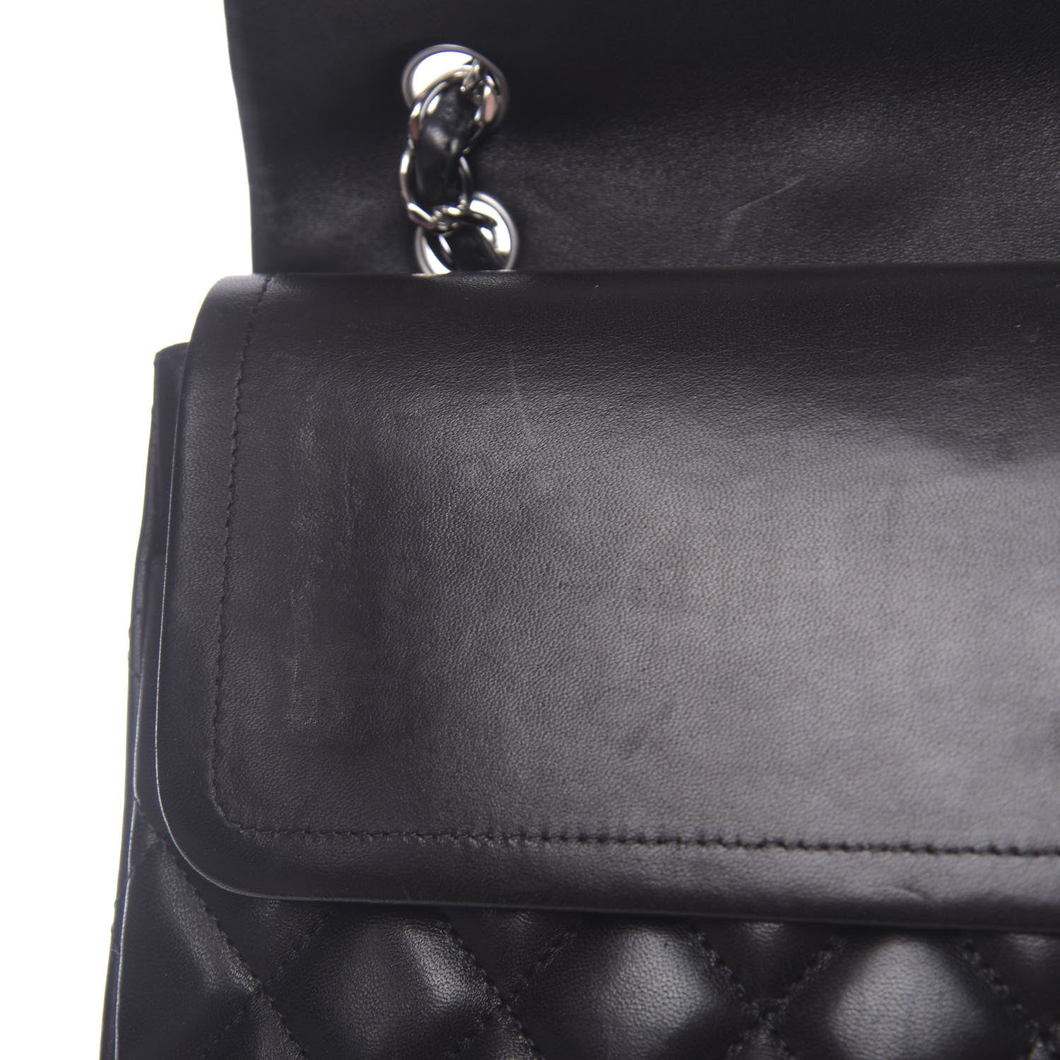 Chanel Lambskin Quilted Maxi Double Flap Black 10 of 15