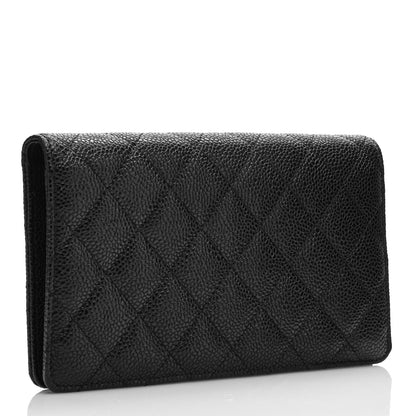 Chanel Caviar Quilted Yen Wallet Black 3 of 8
