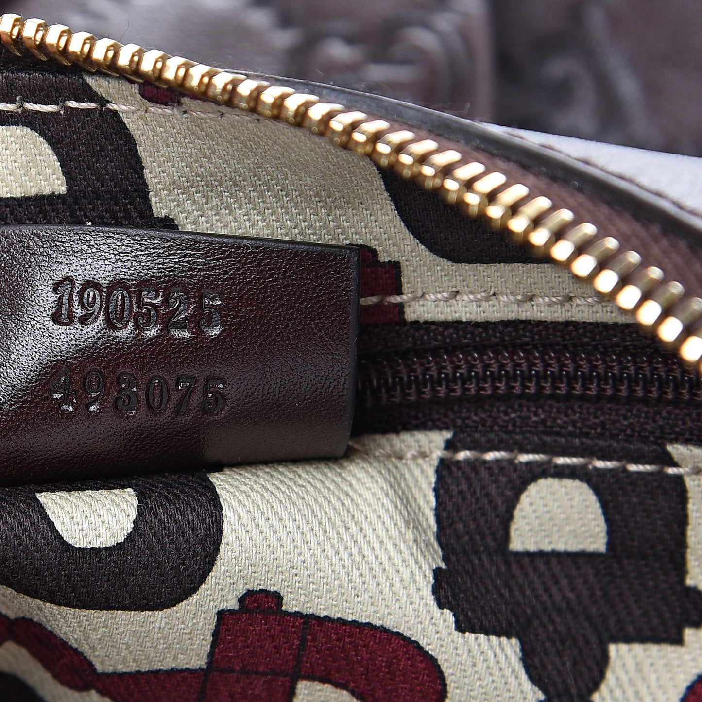 Guccissima Small D Gold Ring Shoulder Bag Chocolate Brown