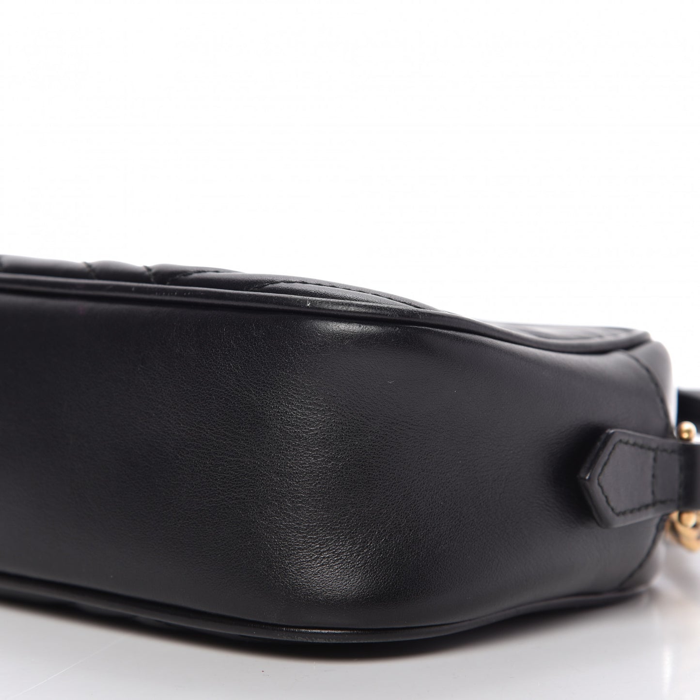 Calfskin Matelasse Small GG Marmont Chain Shoulder Bag Black