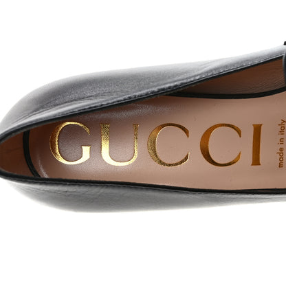 Gucci Malaga Kid Zumi Mid Heel Loafers 39.5 Black 8 of 9