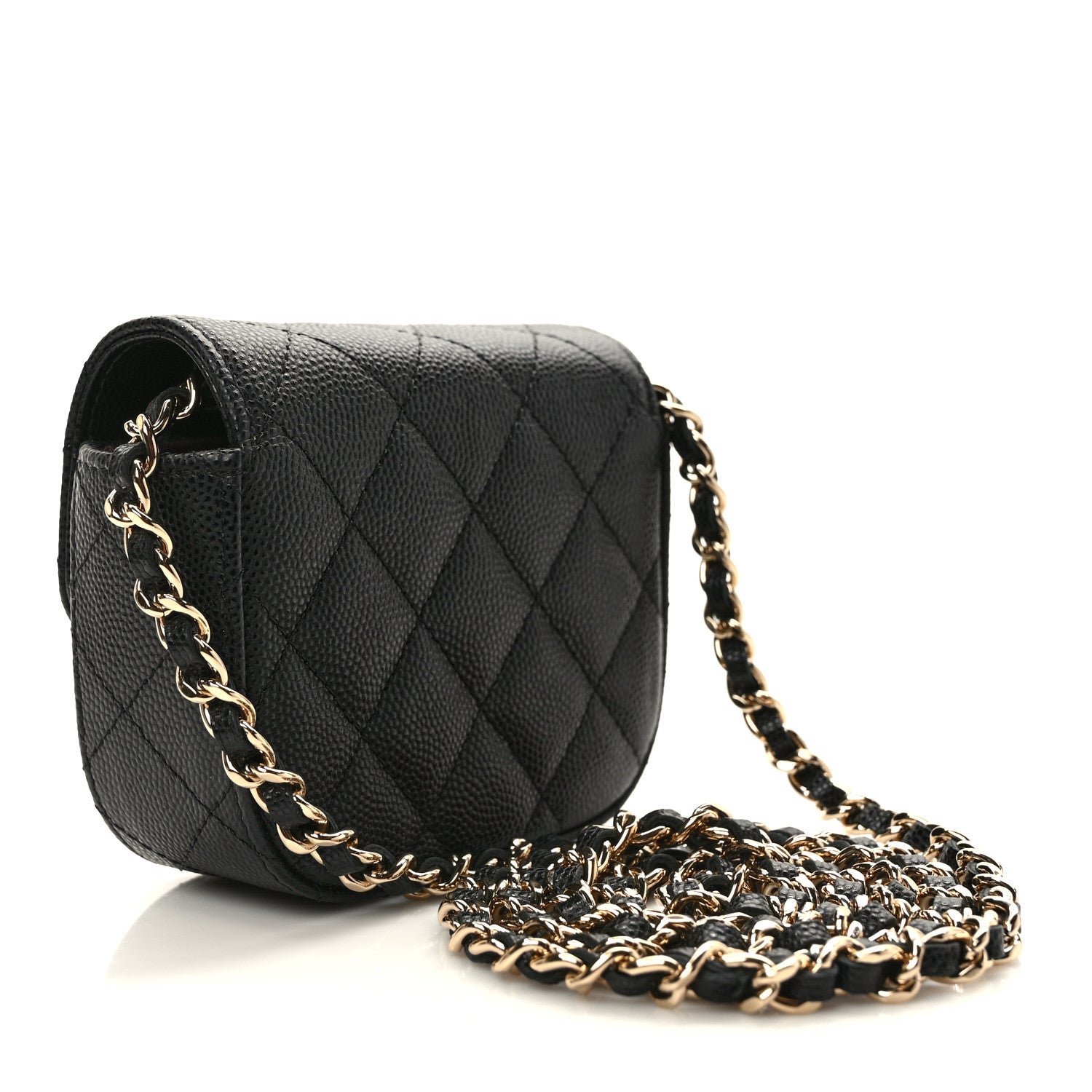 Chanel Caviar Quilted Mini Clutch With Chain Black 3 of 10