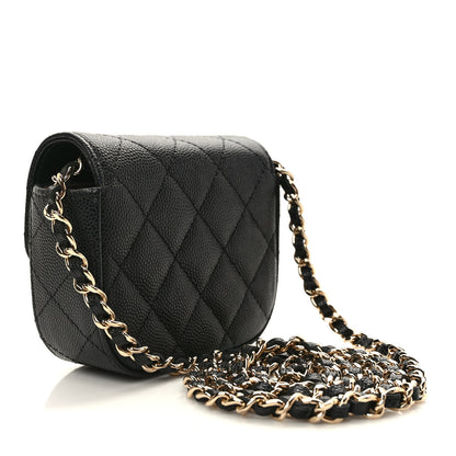 Chanel Caviar Quilted Mini Clutch With Chain Black 3 of 10