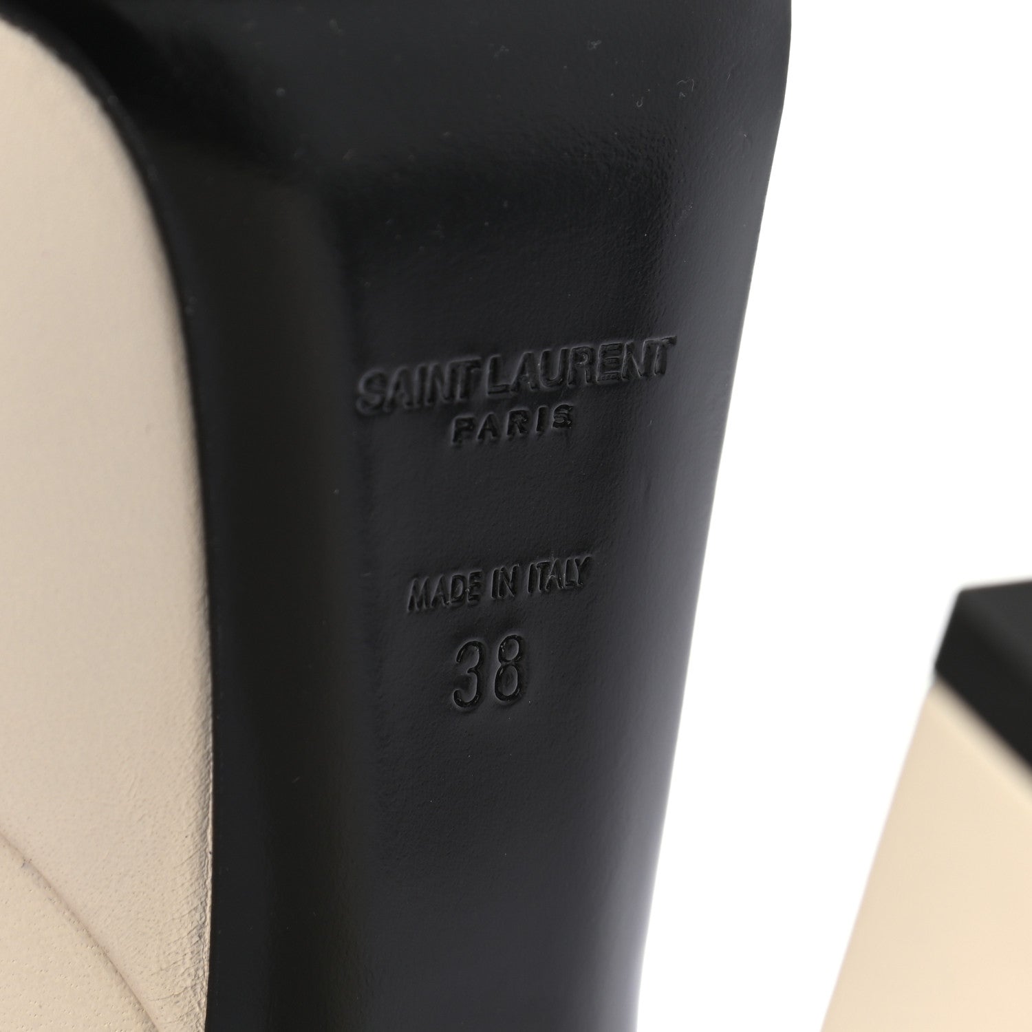 Saint Laurent Goatskin SAtin Jodie Flower Platform Sandals 38 Pearl 6 of 8