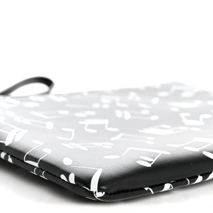 Saint Laurent Calfskin Musical Notes Zip Pouch Black 9 of 11