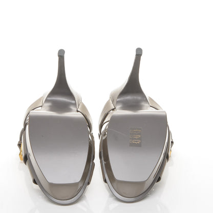 Saint Laurent Patent Tribute 105 Platform Sandals 39 Fog 5 of 8
