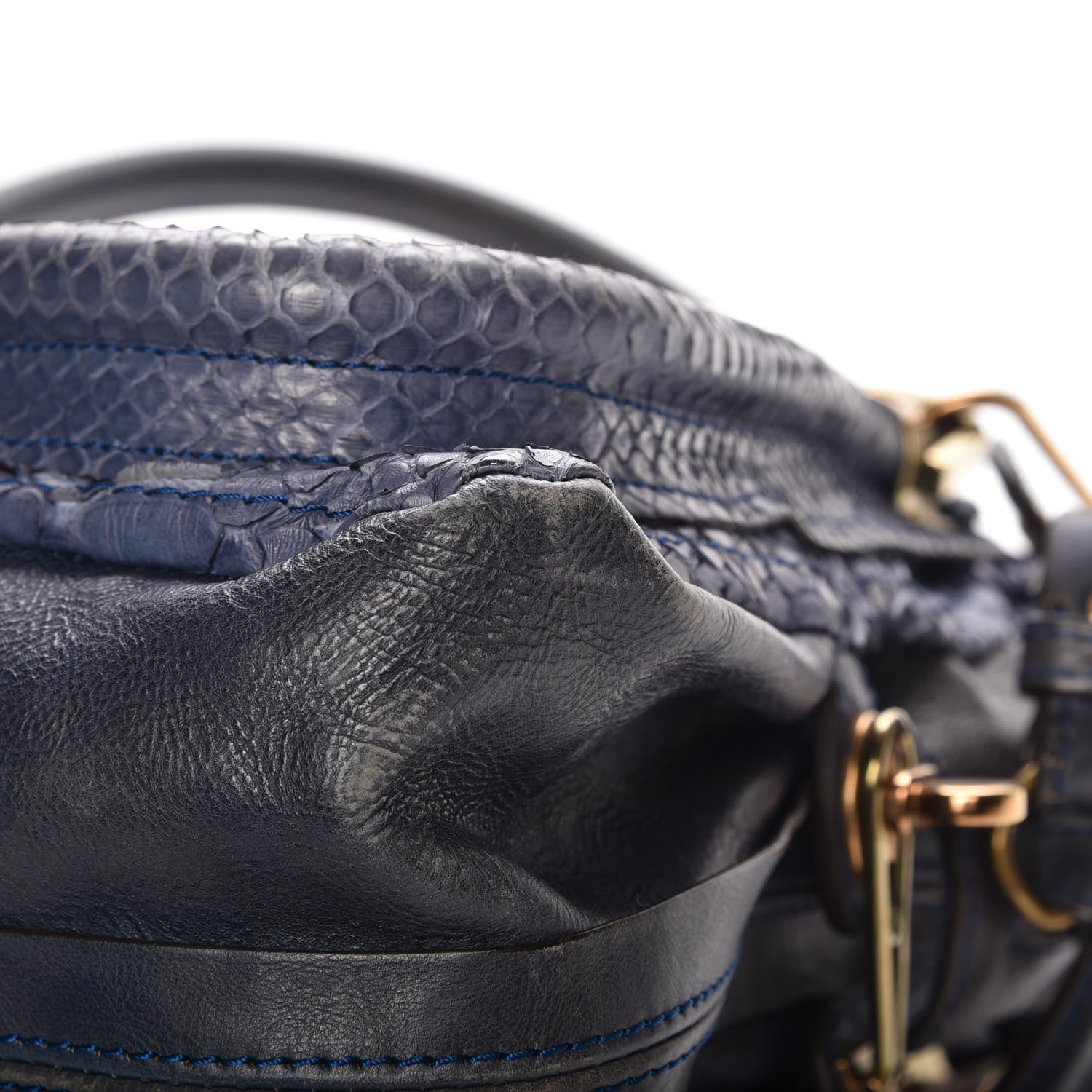 Chloe Python Calfskin Medium Paraty Blue Nuit 14 of 16