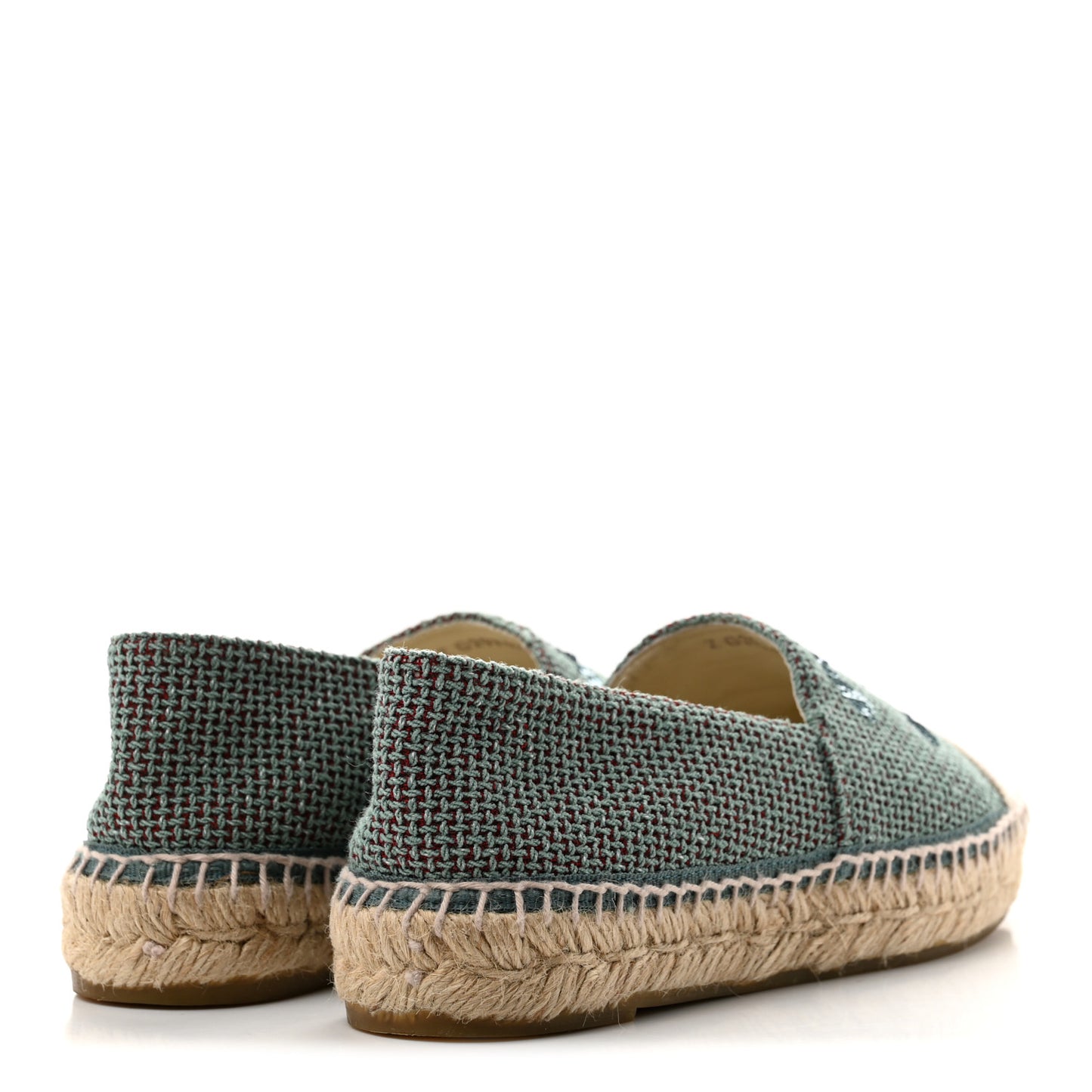 Toile Sequin CC Espadrilles 37 Green