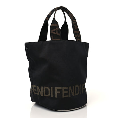 Fendi FF Canvas Bucket Bag Black 3 of 10