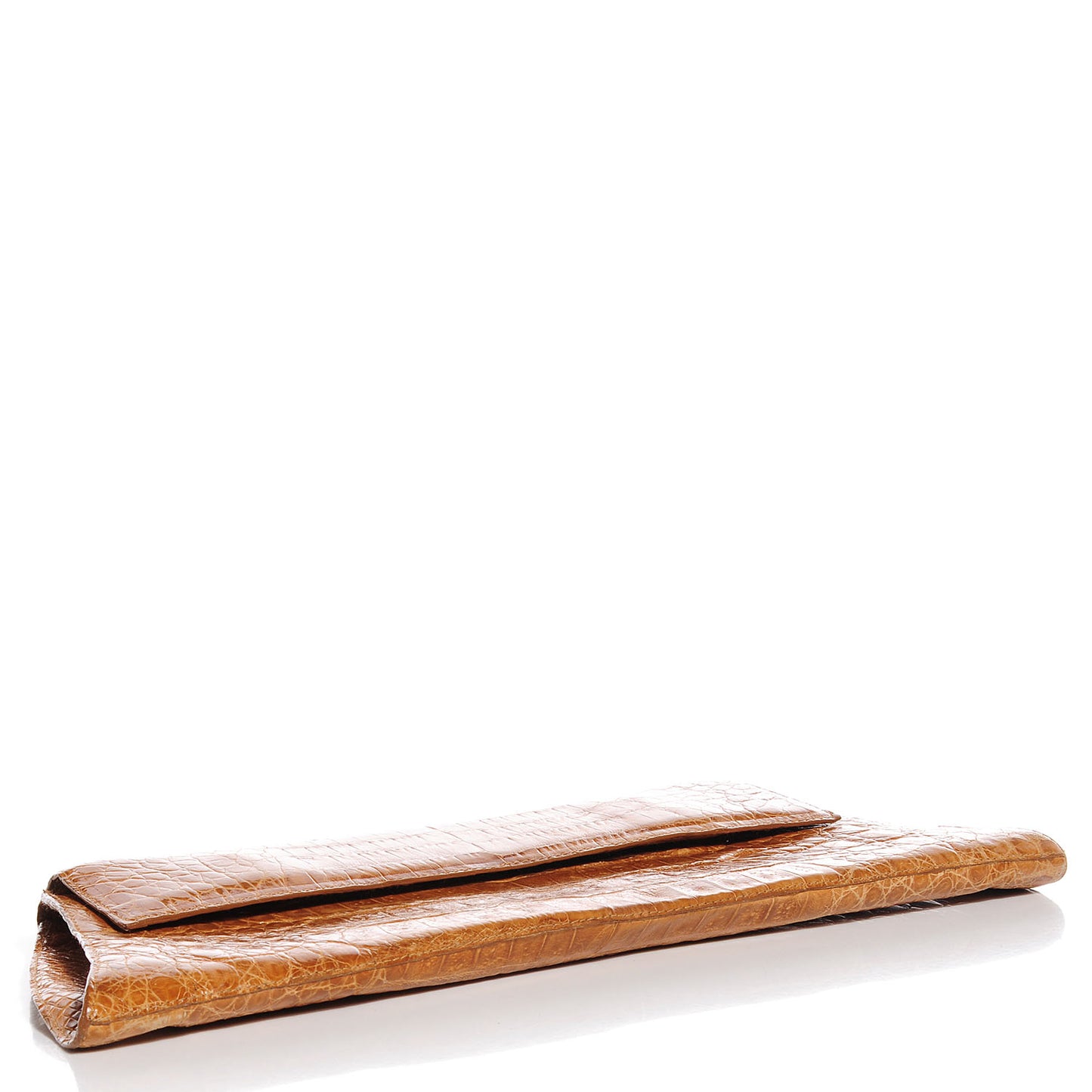 Crocodile Long Clutch Gold