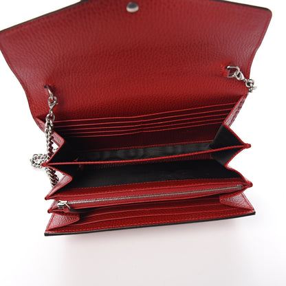 Gucci Calfskin Mini Dionysus Chain Wallet Hibiscus Red 4 of 8