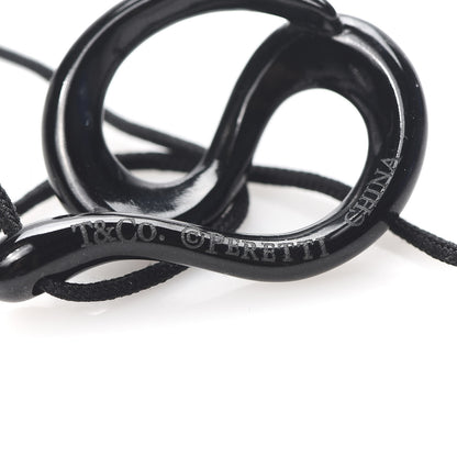 Tiffany Black Jade Elsa Peretti Open Wave Cord Necklace 5 of 5