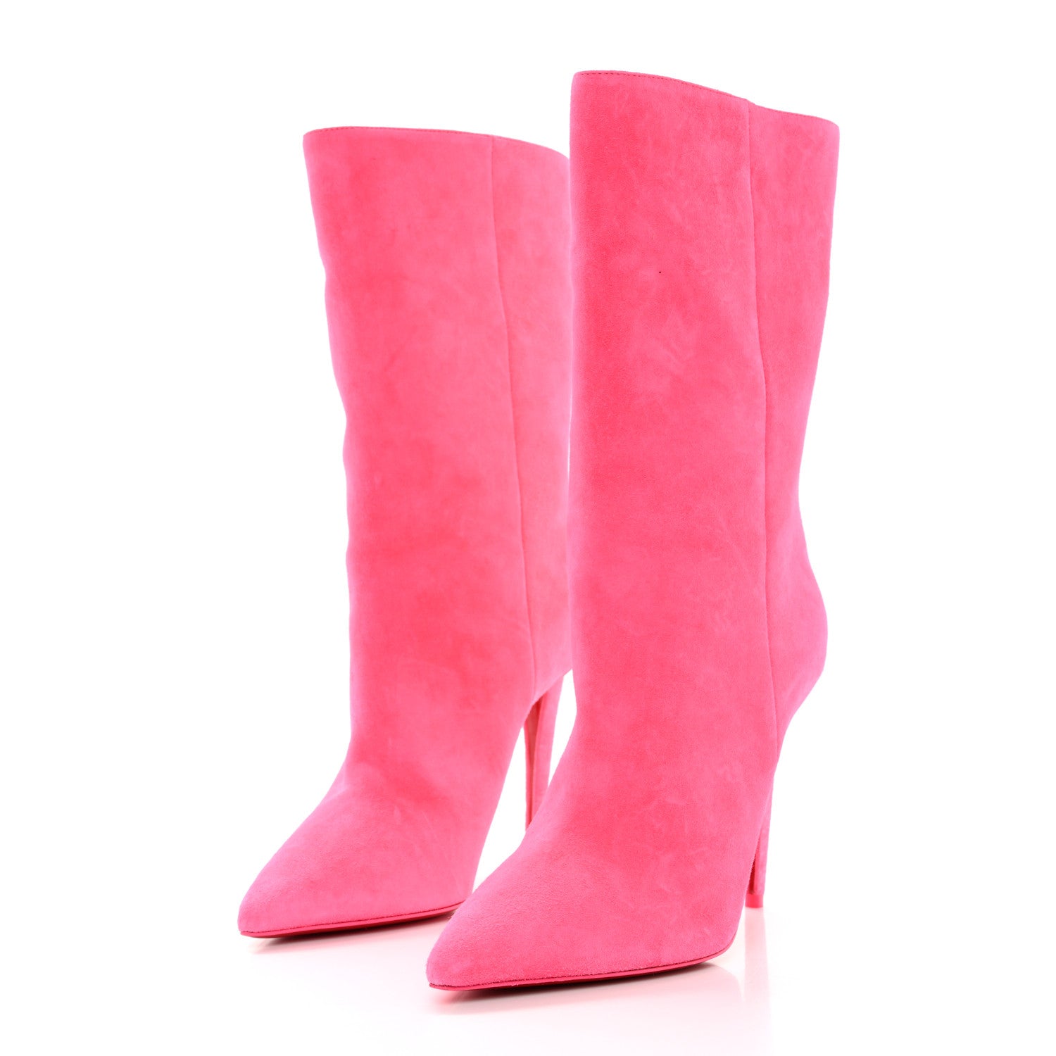 Christian Louboutin Veau Velours Astrilarge 100 Booties 38.5 Pink 3 of 11