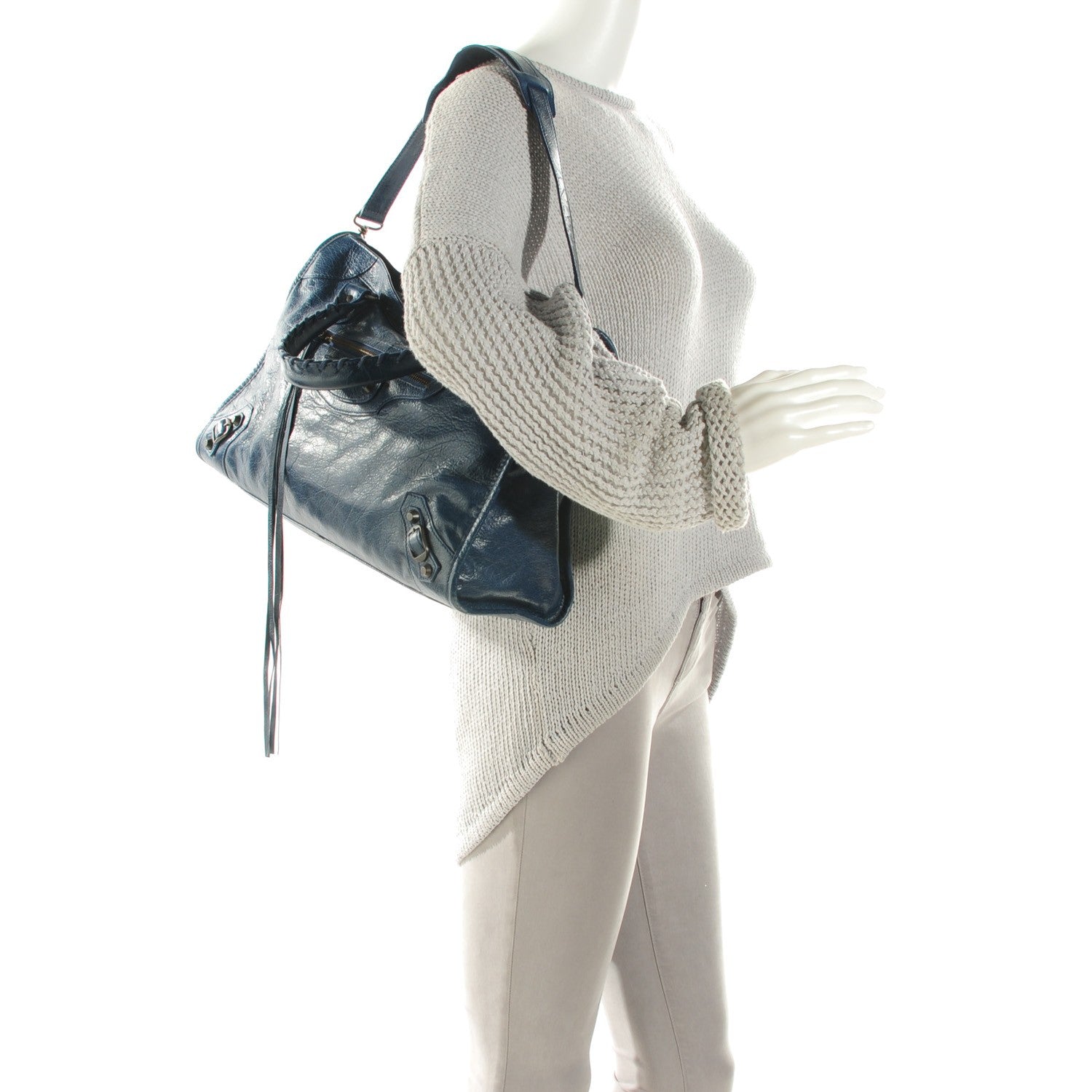 Balenciaga Agneau Classic Hardware City Bleu Mineral 2 of 7