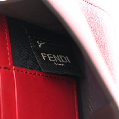 Fendi Vitello Cruise F is Fendi Bi-Color FF 1974 Embossed Envelope Belt Bag Maya Black Fragola 7 of 14