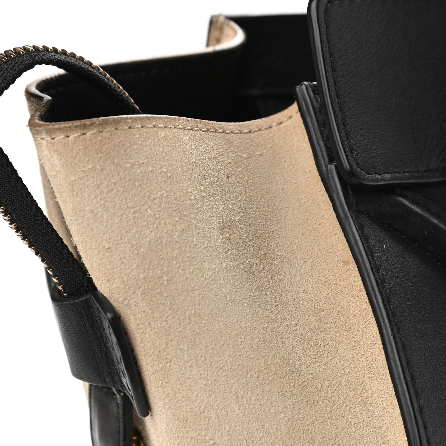 Smooth Calfskin Suede Mini Tri-Color Luggage Rust