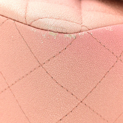 Chanel Metallic Lambskin Quilted Ombre Mini Rectangular Flap Pink 11 of 12