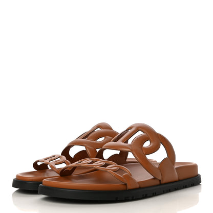Hermes Nappa Extra Sandals 38 Naturel 3 of 11