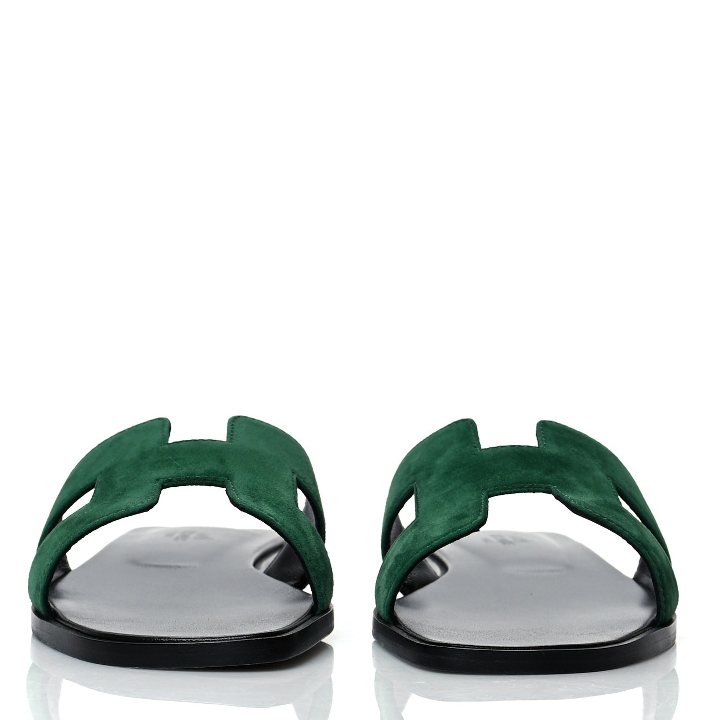 Suede Goatskin Oran Sandals 38 Vert Electrique