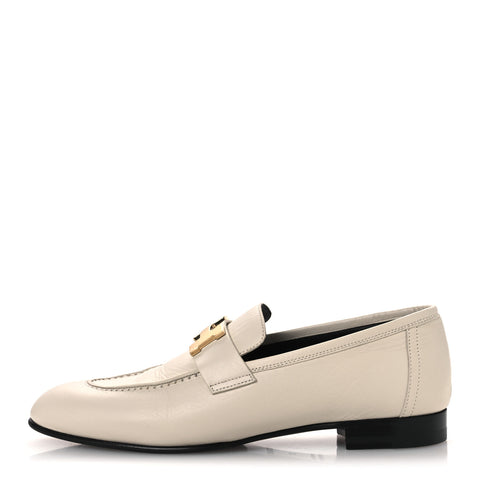 Goatskin Womens Paris Loafers 37 Beige Glaise