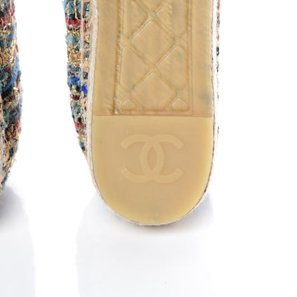 Chanel Tweed Grosgrain CC Espadrilles 36 Multicolor 7 of 10